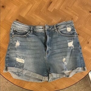 KanCan Blue Jean Shorts Distressed Casual